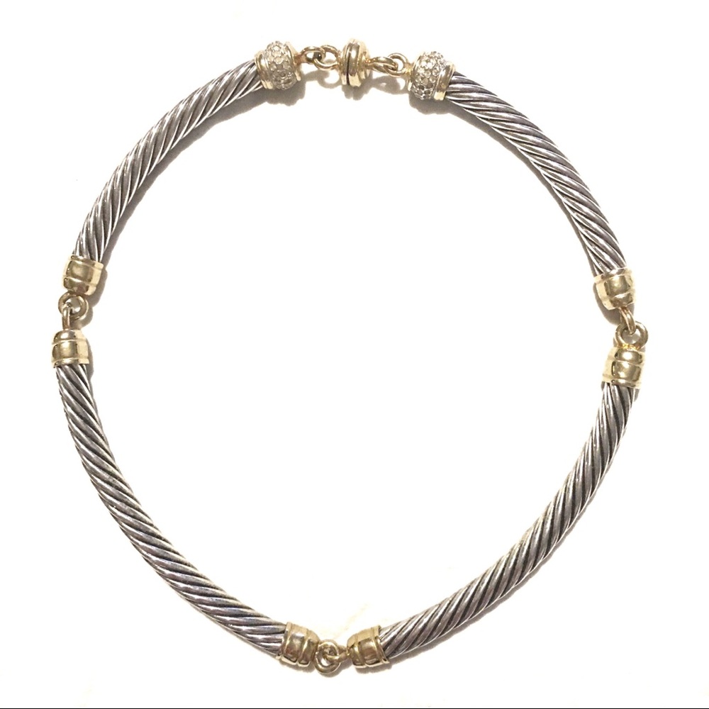 Vintage Stocko Two Tone Snap Clasp Choker …